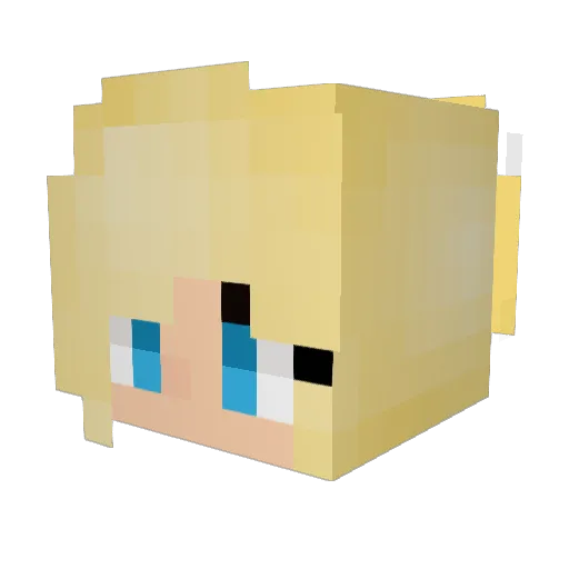 iRouxFox Minecraft avatar head, 3D render