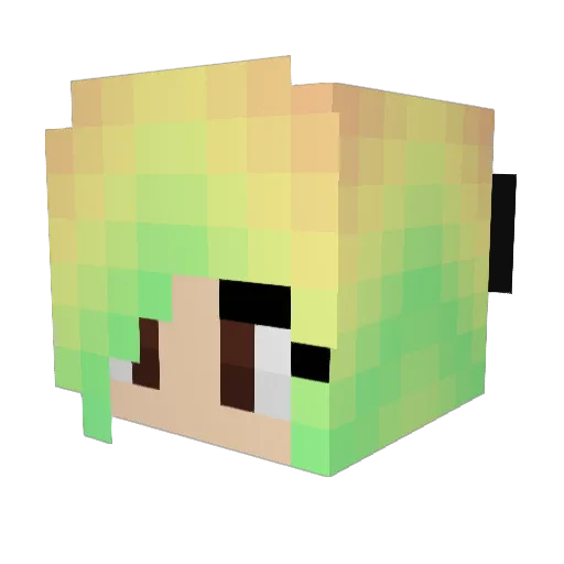 iRubie Minecraft avatar head, 3D render
