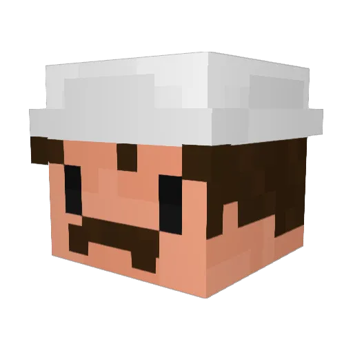 iRush398 Minecraft avatar head, 3D render