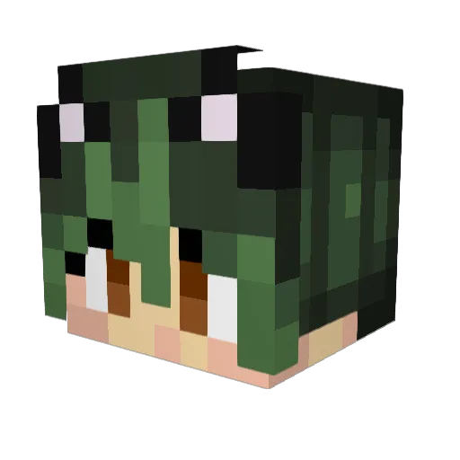 iRxsk Minecraft avatar head, 3D render