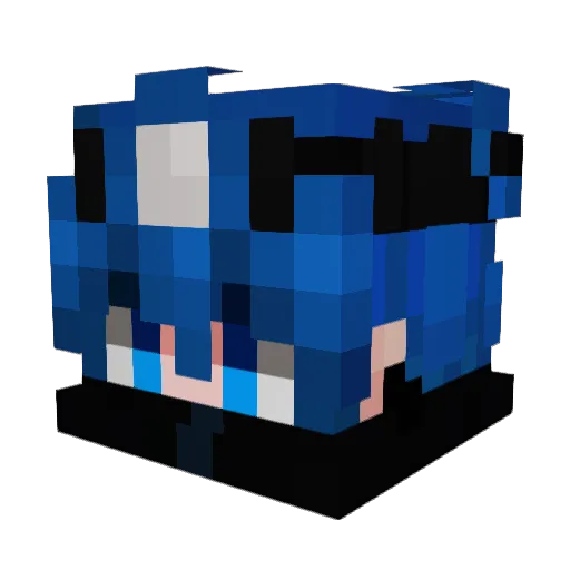 iS4IK Minecraft avatar head, 3D render