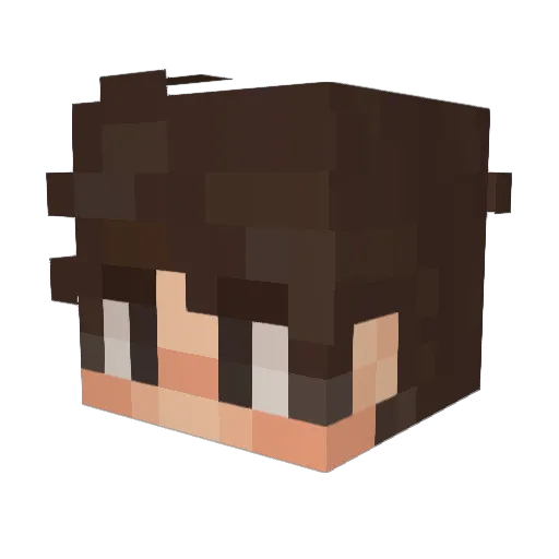 iSAC8596 Minecraft avatar head, 3D render