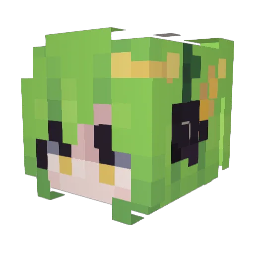 iSageCrafter Minecraft avatar head, 3D render