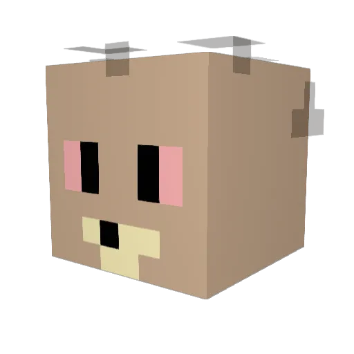 iSaltini Minecraft avatar head, 3D render