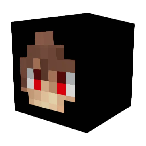 iSebasII Minecraft avatar head, 3D render