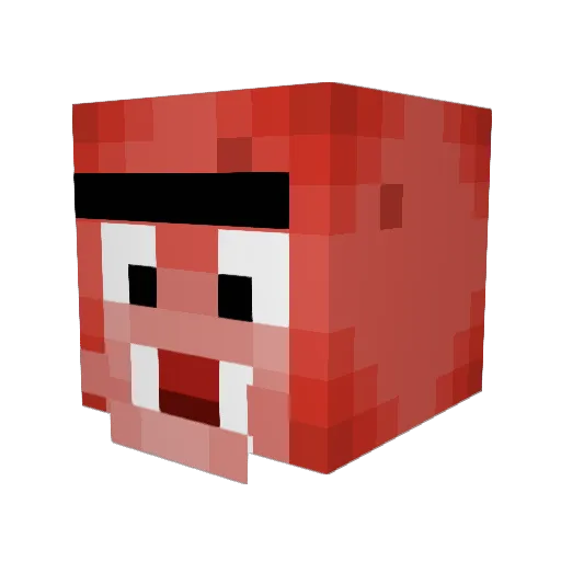 iShadow Minecraft avatar head, 3D render