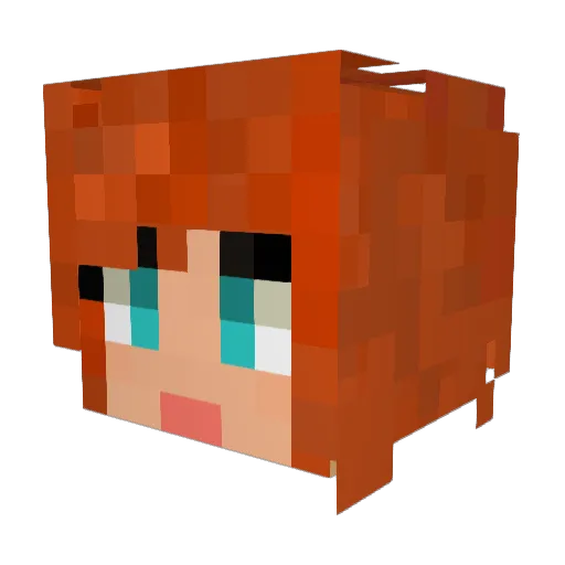 iShiNi7 Minecraft avatar head, 3D render