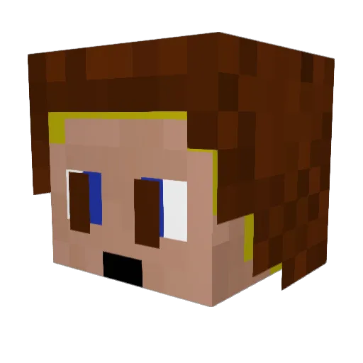 iShiny Minecraft avatar head, 3D render