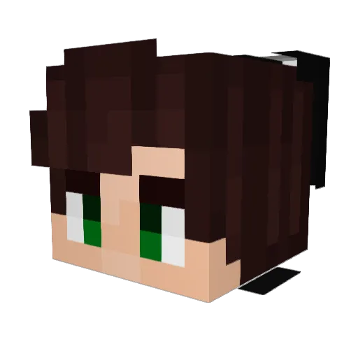 iShiroWasThere Minecraft avatar head, 3D render
