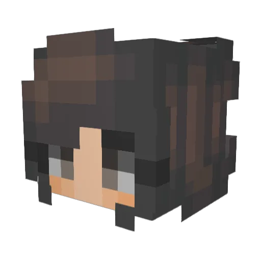 iShqde Minecraft avatar head, 3D render