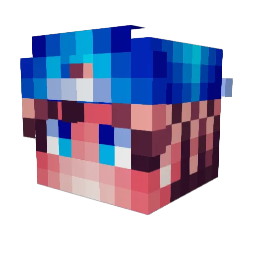 iShqne Minecraft avatar head, 3D render