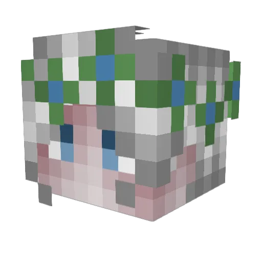 iSilenceLegend Minecraft avatar head, 3D render