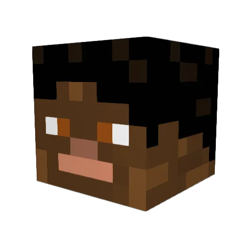 iSilvah Minecraft avatar head, 3D render