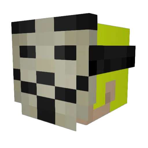 iSilvertriks Minecraft avatar head, 3D render