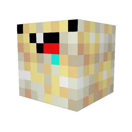 iSimples_ Minecraft avatar head, 3D render