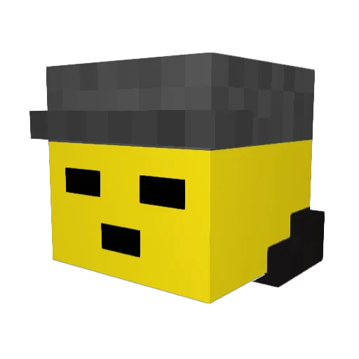 iSims01 Minecraft avatar head, 3D render