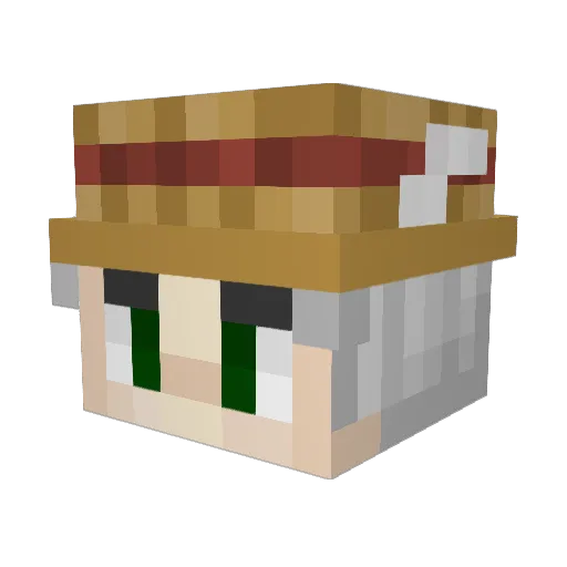 iSiuz Minecraft avatar head, 3D render
