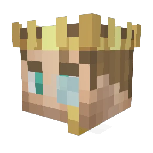iSkeptical Minecraft avatar head, 3D render
