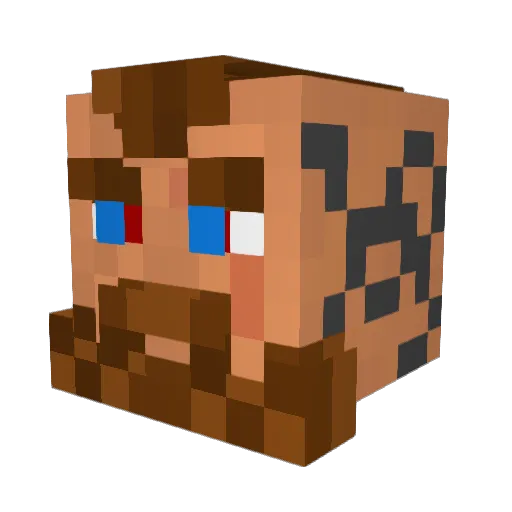iSkot Minecraft avatar head, 3D render