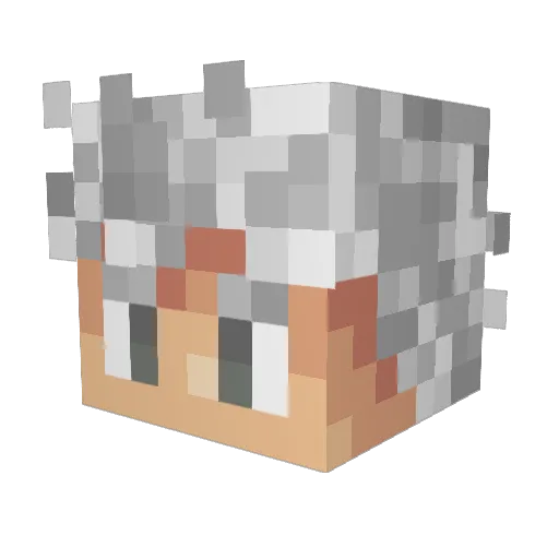 iSlurge Minecraft avatar head, 3D render