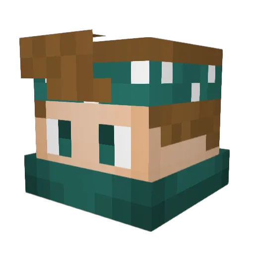 iSn0ke Minecraft avatar head, 3D render