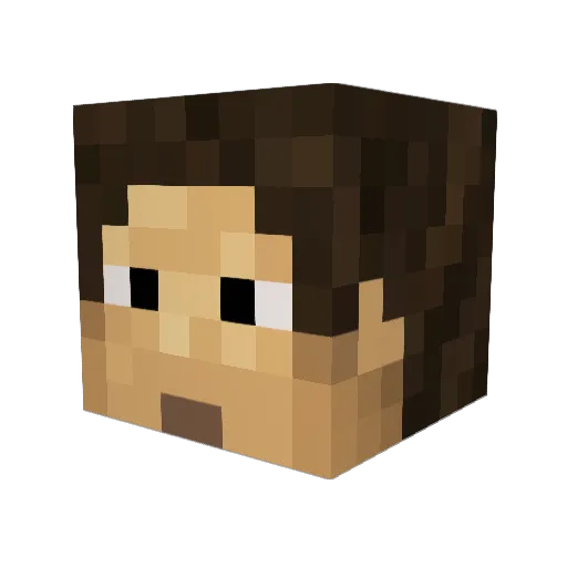 iSnG76 Minecraft avatar head, 3D render
