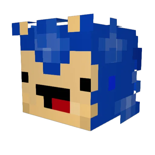 iSonicFX Minecraft avatar head, 3D render