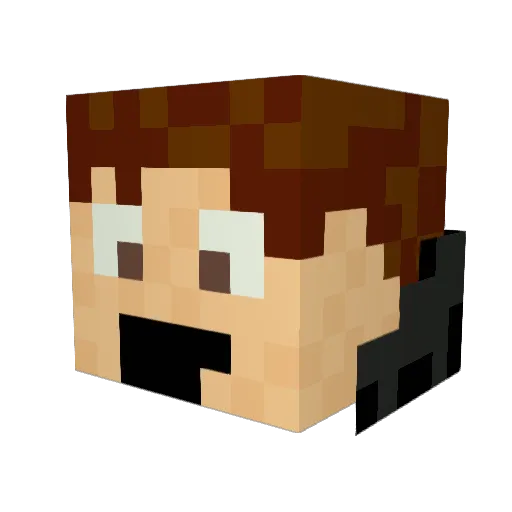 iSparti Minecraft avatar head, 3D render