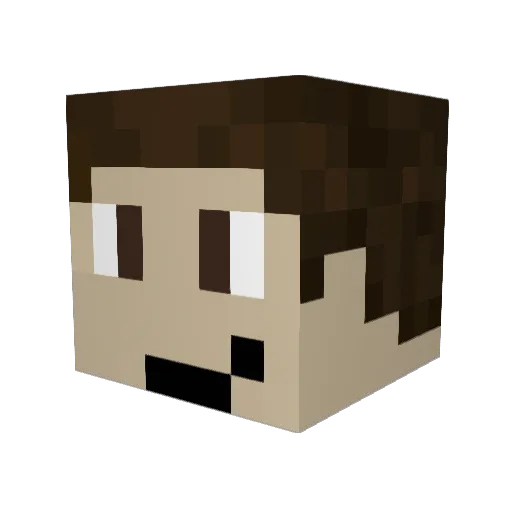 iSponqE Minecraft avatar head, 3D render