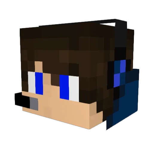 iSpuds Minecraft avatar head, 3D render