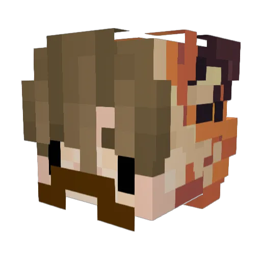 iSrChellouYt Minecraft avatar head, 3D render