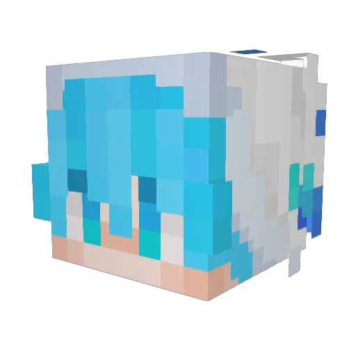 iStaccato Minecraft avatar head, 3D render