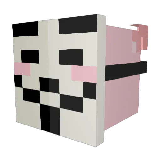 iSteelWives Minecraft avatar head, 3D render