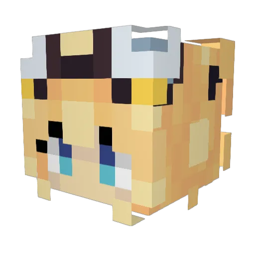 iSukari Minecraft avatar head, 3D render