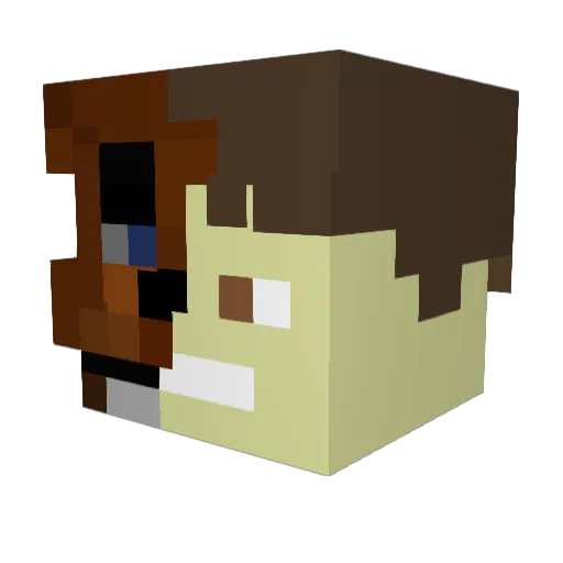 iSupjz Minecraft avatar head, 3D render