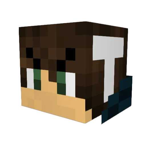 iTGY Minecraft avatar head, 3D render