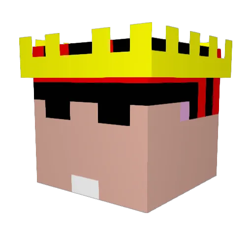 iTRKing Minecraft avatar head, 3D render