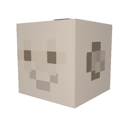 iTaher Minecraft avatar head, 3D render