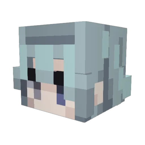 iTechWytch Minecraft avatar head, 3D render