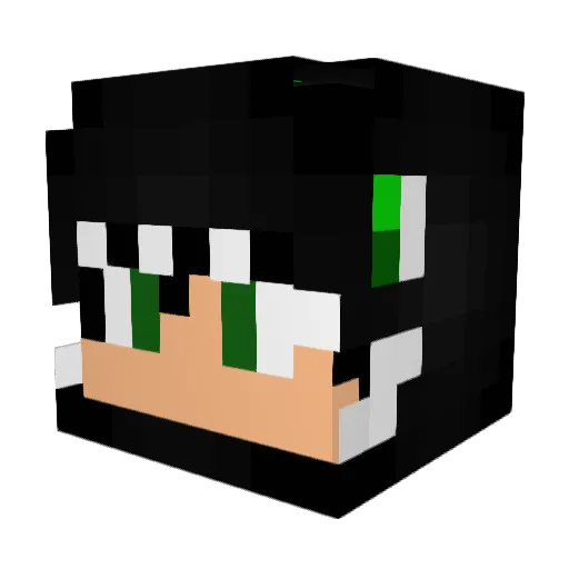 iTee Minecraft avatar head, 3D render