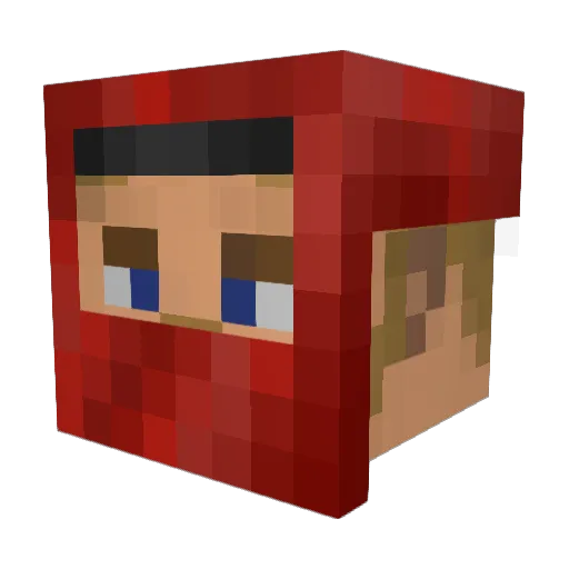 iTeeto Minecraft avatar head, 3D render