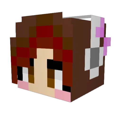 iTefa Minecraft avatar head, 3D render