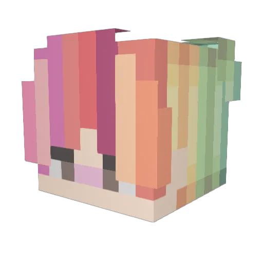 iTeraky Minecraft avatar head, 3D render