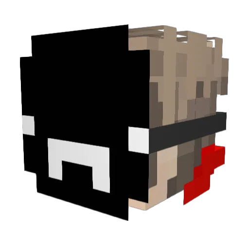 iThat1 Minecraft avatar head, 3D render