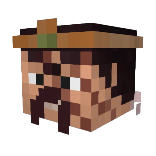 iTheCombey Minecraft avatar head, 3D render