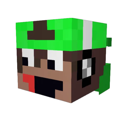 iThucoPlay Minecraft avatar head, 3D render