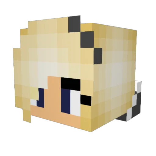 iTigerLily Minecraft avatar head, 3D render