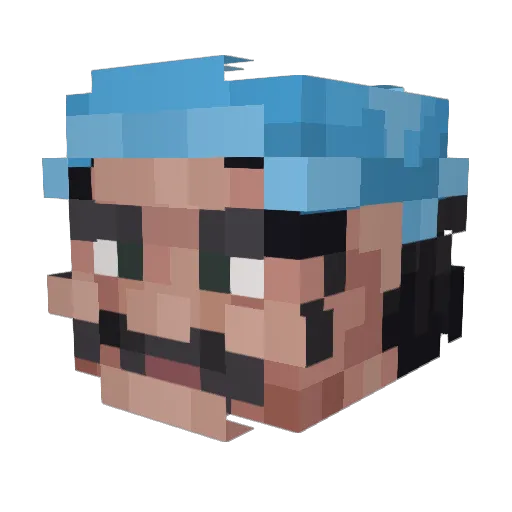 iTooneI Minecraft avatar head, 3D render