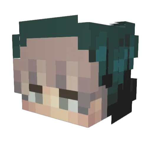 iTop Minecraft avatar head, 3D render