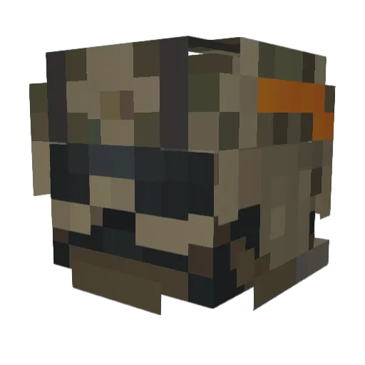 iTorch15 Minecraft avatar head, 3D render